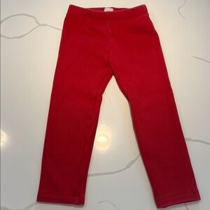 Gap baby red fleece lined leggings size girls 4 ❤️